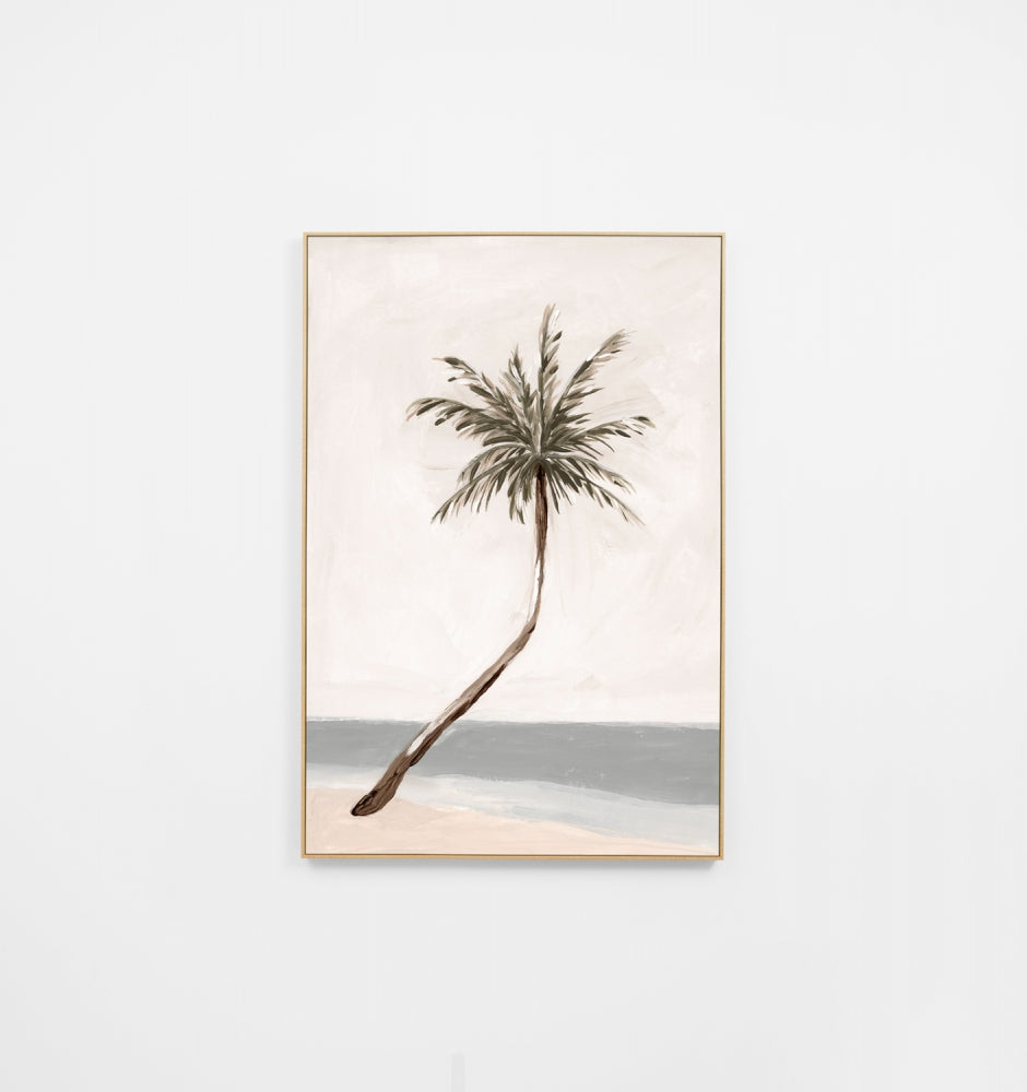 Lone Palm Natural Canvas Print