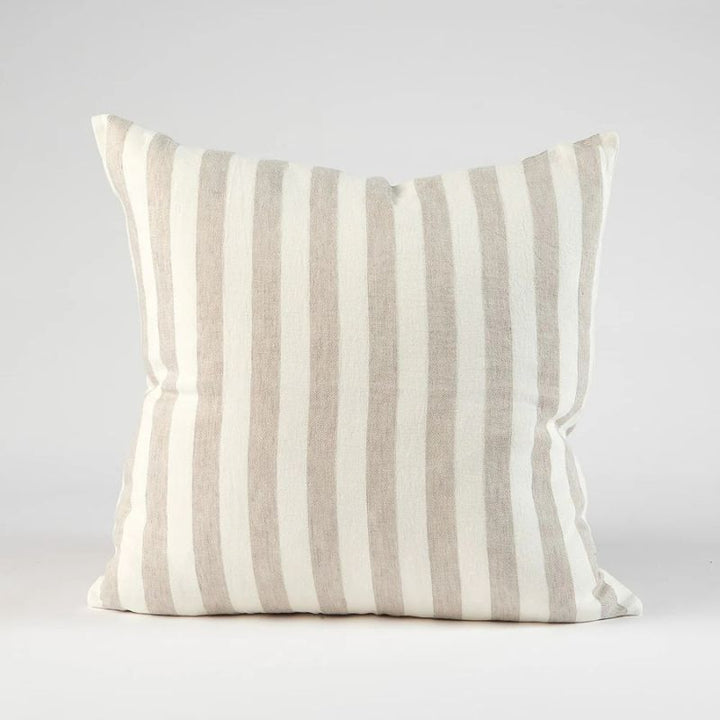 Santi Linen Outdoor Cushion 50x50cm - Natural/White