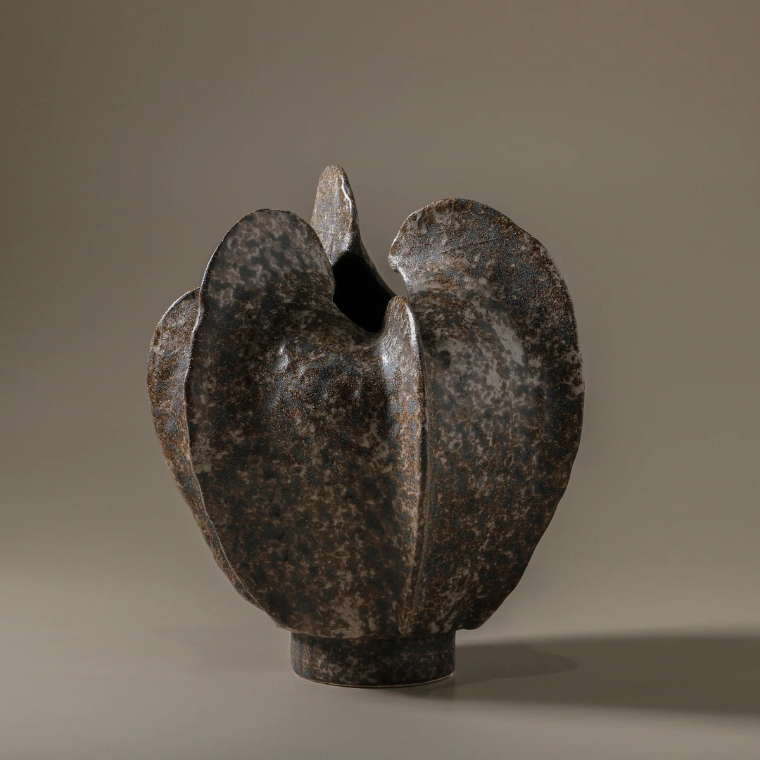 Seafoam Vase Rustic Brown