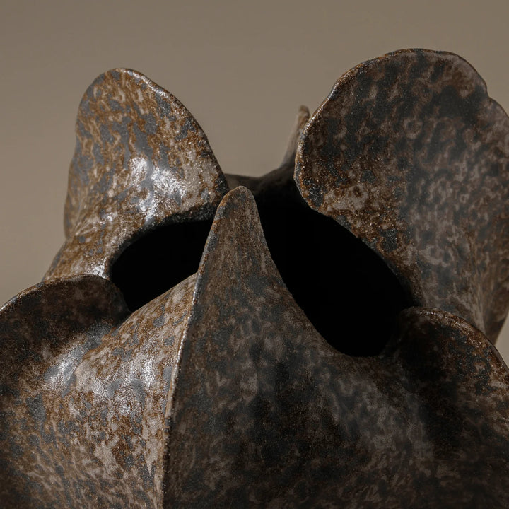 Seafoam Vase Rustic Brown