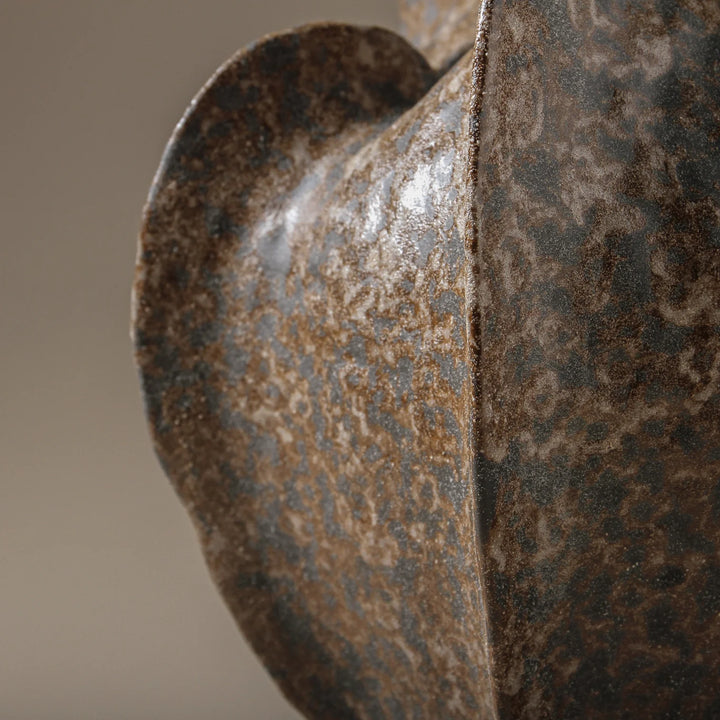 Seafoam Vase Rustic Brown