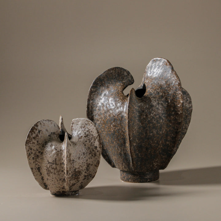 Seafoam Vase Rustic Brown