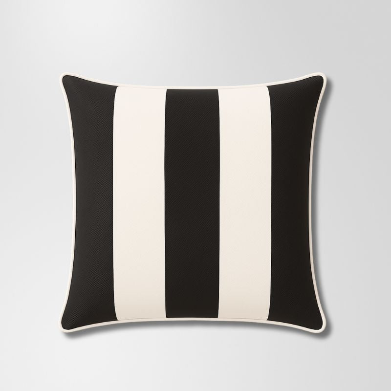 Bold Stripe Black Outdoor Cushion 60 x 60 cm