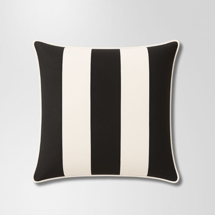 Bold Stripe Black Outdoor Cushion 60 x 60 cm