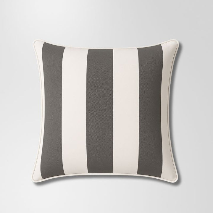 Bold Stripe Grey Outdoor Cushion 60 x 60 cm