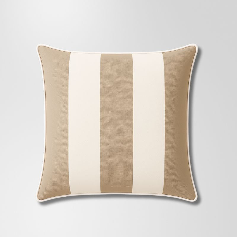 Bold Stripe Taupe Outdoor Cushion 60 x 60 cm