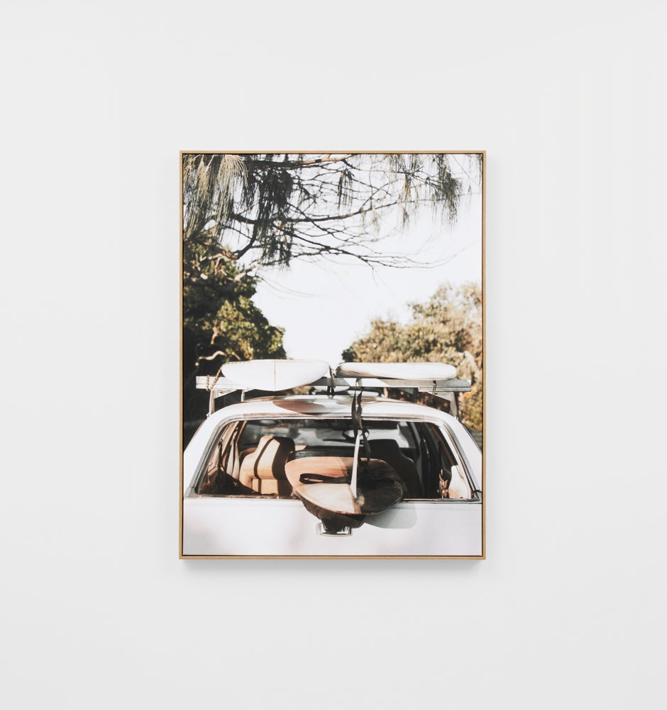 Byron Roadtrip Framed Canvas Print 75 x 150 cm