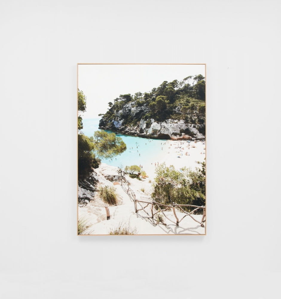 Hidden Paradise Framed Canvas Print 105 x 140 cm