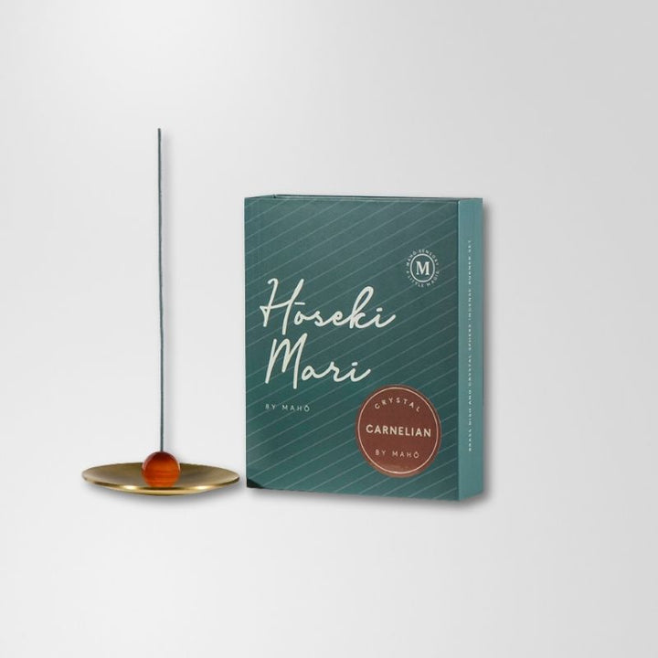 Hoseki Mari Carnelian Crystal Incense Burner