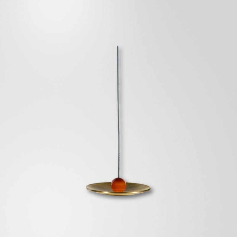 Hoseki Mari Carnelian Crystal Incense Burner