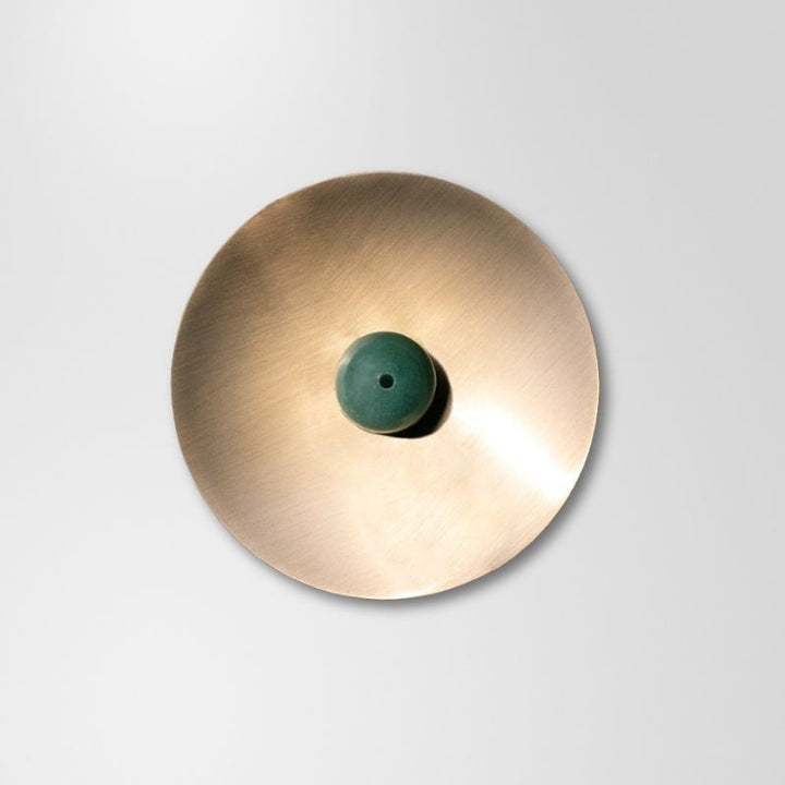 Hoseki Mari Green Aventurine Crystal Incense Burner