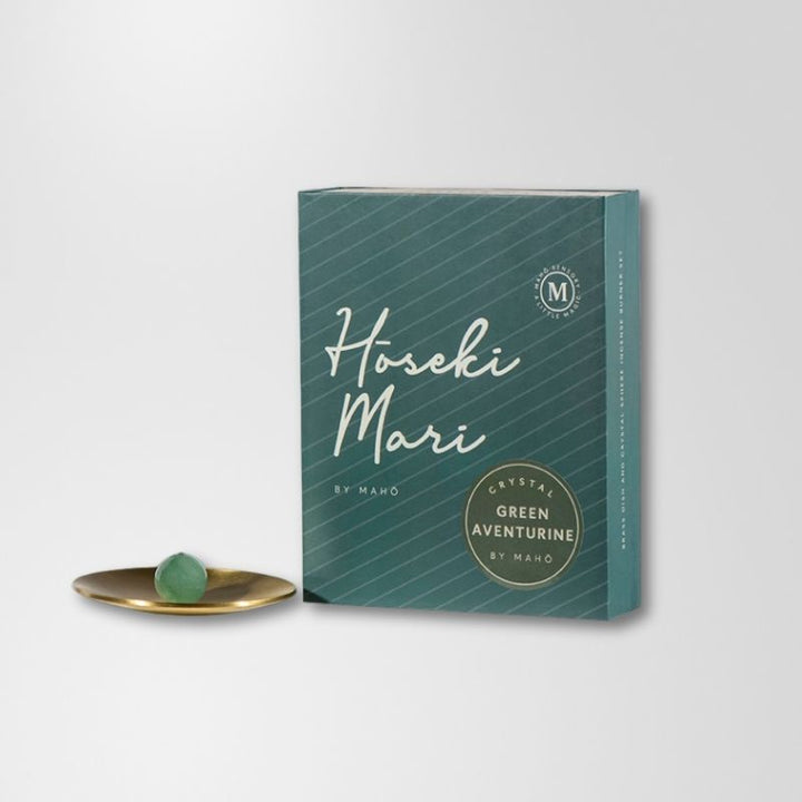 Hoseki Mari Green Aventurine Crystal Incense Burner