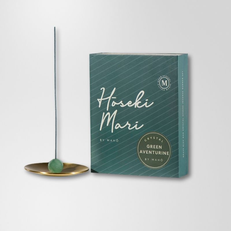Hoseki Mari Green Aventurine Crystal Incense Burner