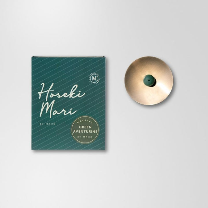 Hoseki Mari Green Aventurine Crystal Incense Burner