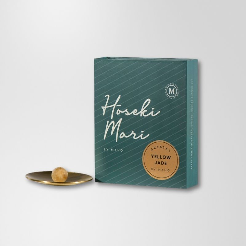 Hoseki Mari Yellow Jade Crystal Incense Burner