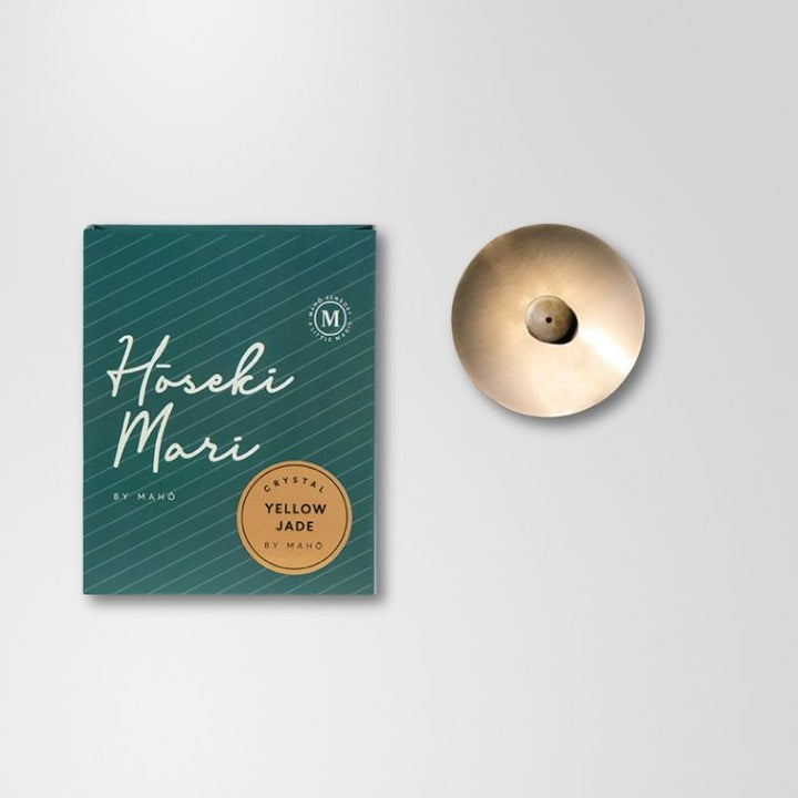 Hoseki Mari Yellow Jade Crystal Incense Burner