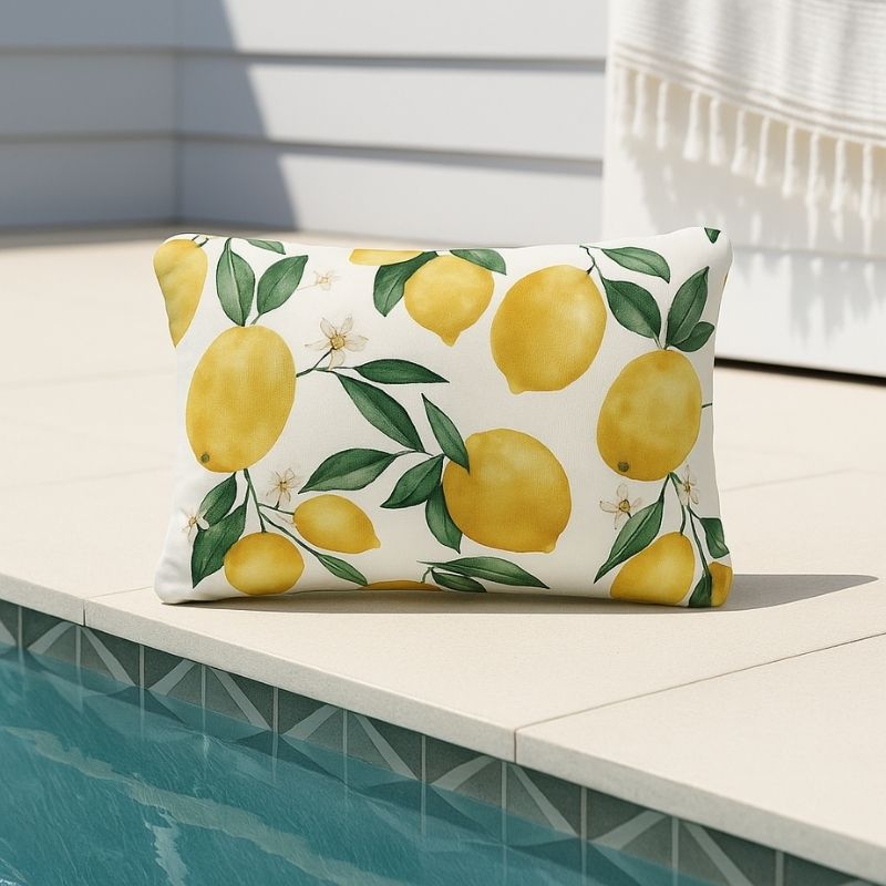 Mediterranean Lemon Outdoor Cushion 60 x 40 cm