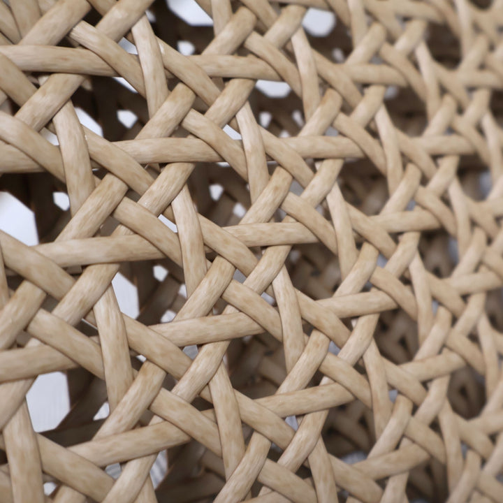 Close-up of woven rattan pattern