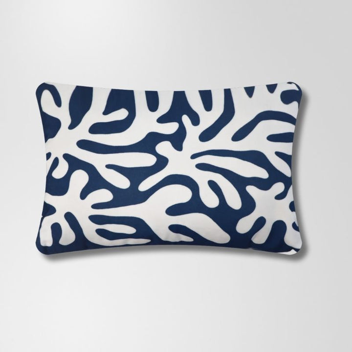 Navy Coral Outdoor Cushion 60 x 40 cm