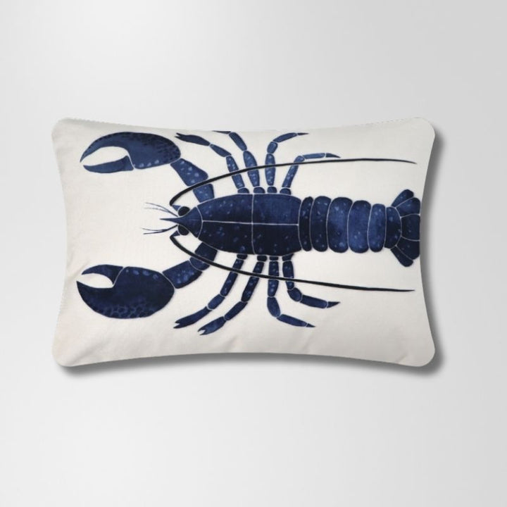Navy Lobster Outdoor Cushion 60 x 40 cm