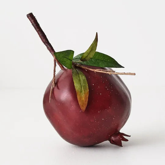 Fruit Pomegranate w/leaf 15 cm