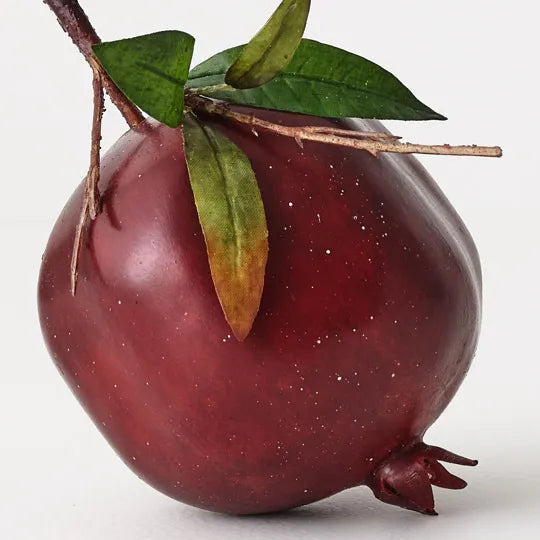 Fruit Pomegranate w/leaf 15 cm