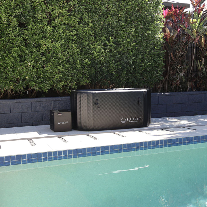 Portable Ice Bath Black & Infrared Sauna Set