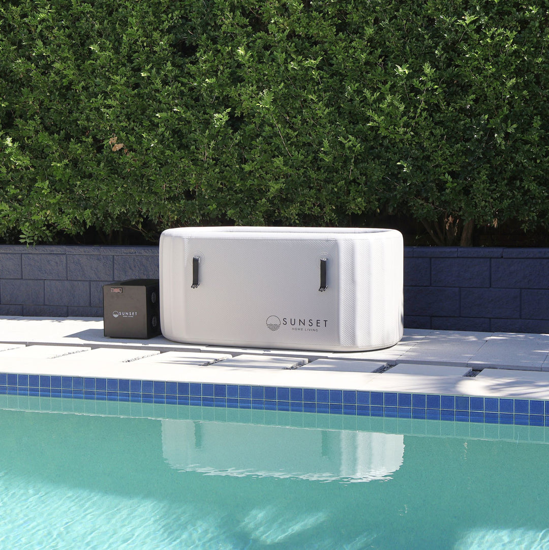 Portable Ice Bath & Chiller Unit - Light Grey
