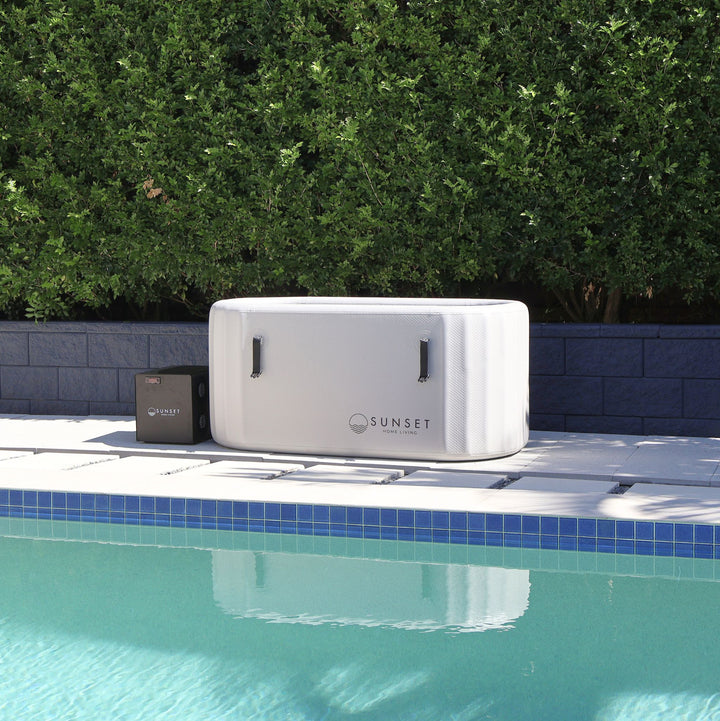 Portable Ice Bath & Chiller Unit - Light Grey