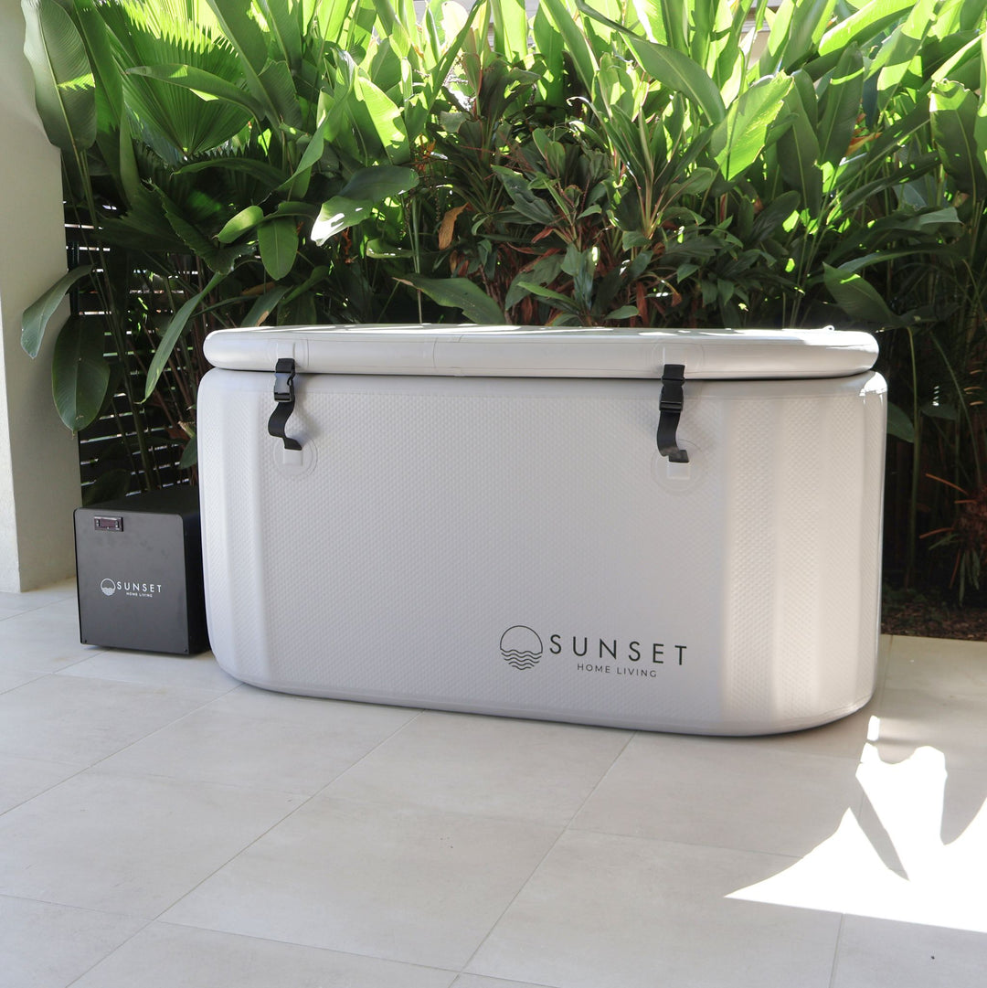 Portable Ice Bath & Chiller Unit - Light Grey