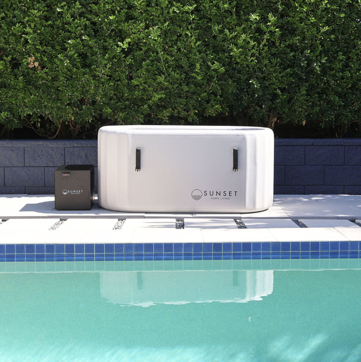 Portable Ice Bath & Chiller Unit - Light Grey