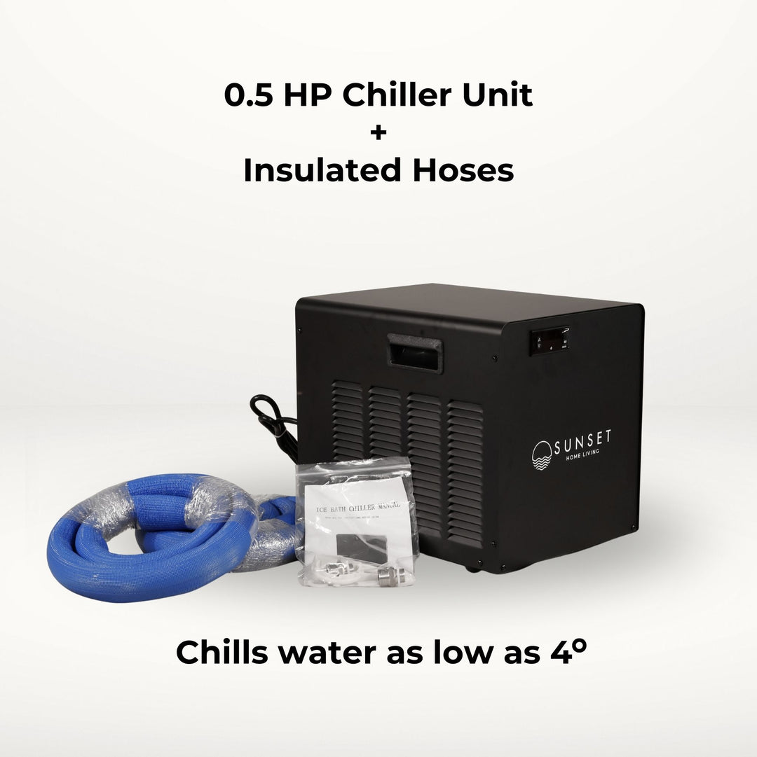 Portable Ice Bath & Chiller Unit - Light Grey