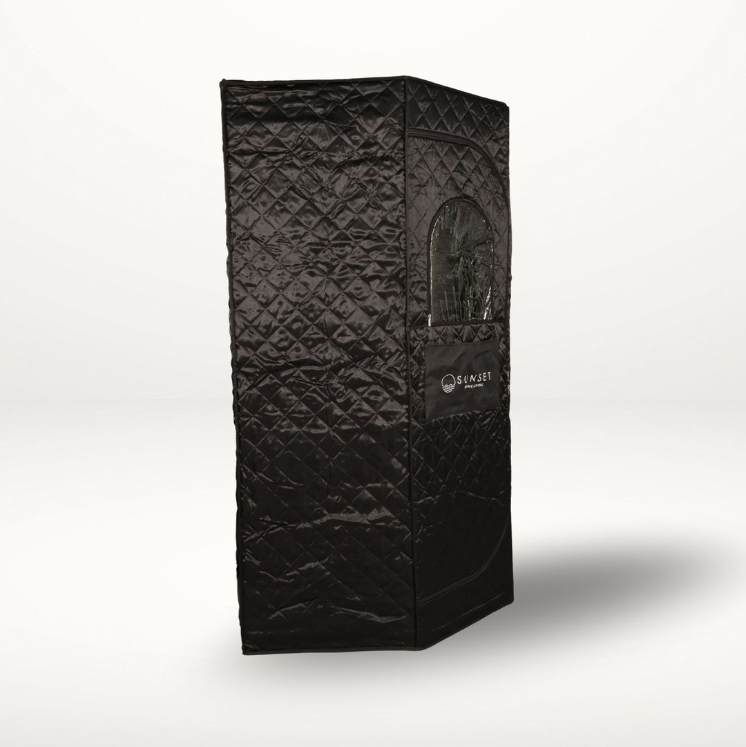 Portable Ice Bath Black & Infrared Sauna Set