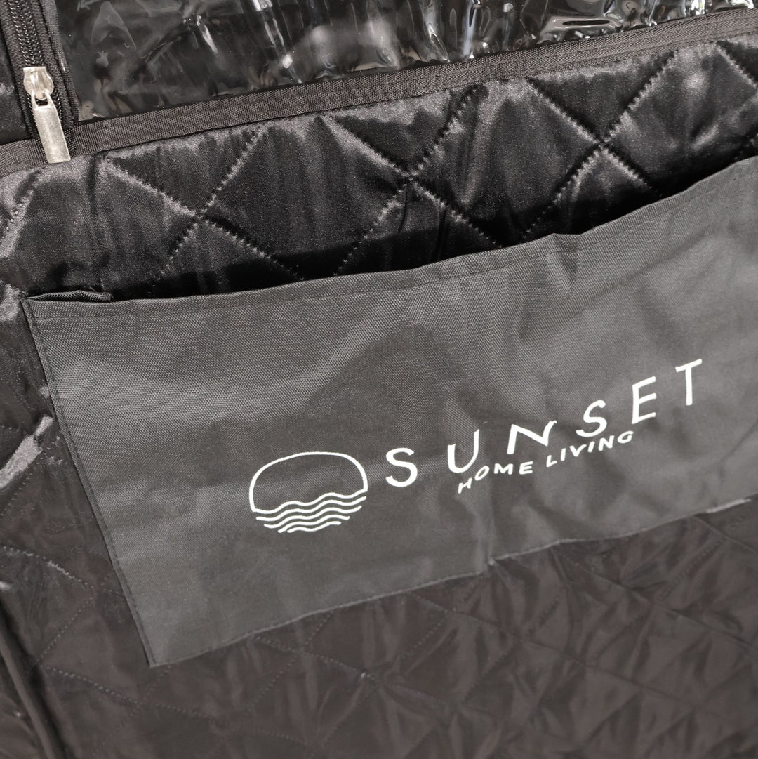 Portable Ice Bath Black & Infrared Sauna Set