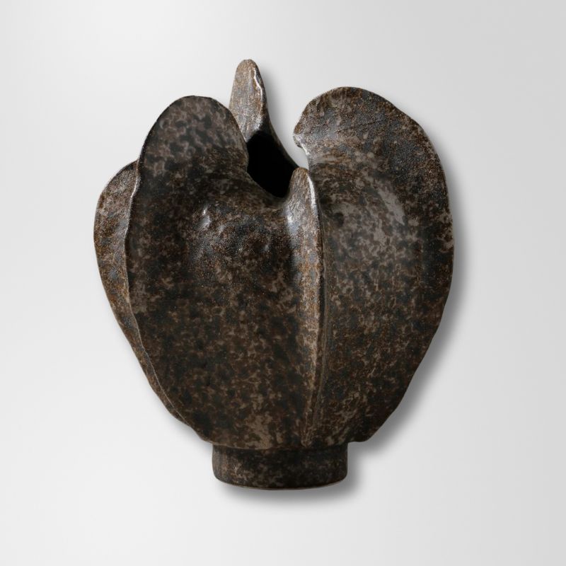 Seafoam Vase Rustic Brown