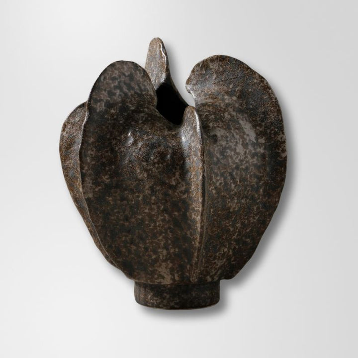 Seafoam Vase Rustic Brown