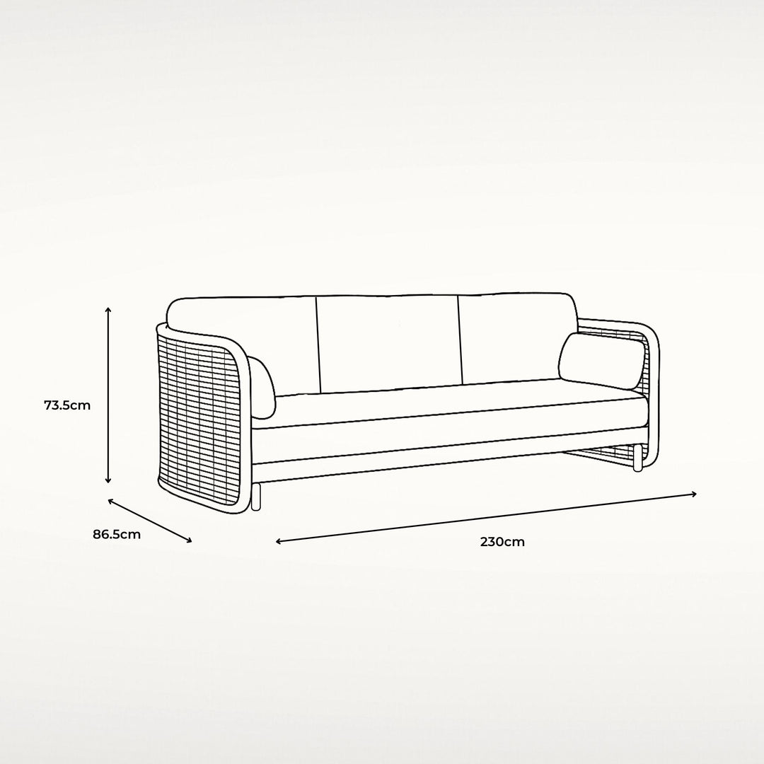 St Tropez 3 Seat Sofa