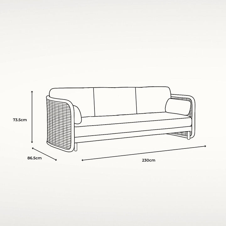 St Tropez 3 Seat Sofa