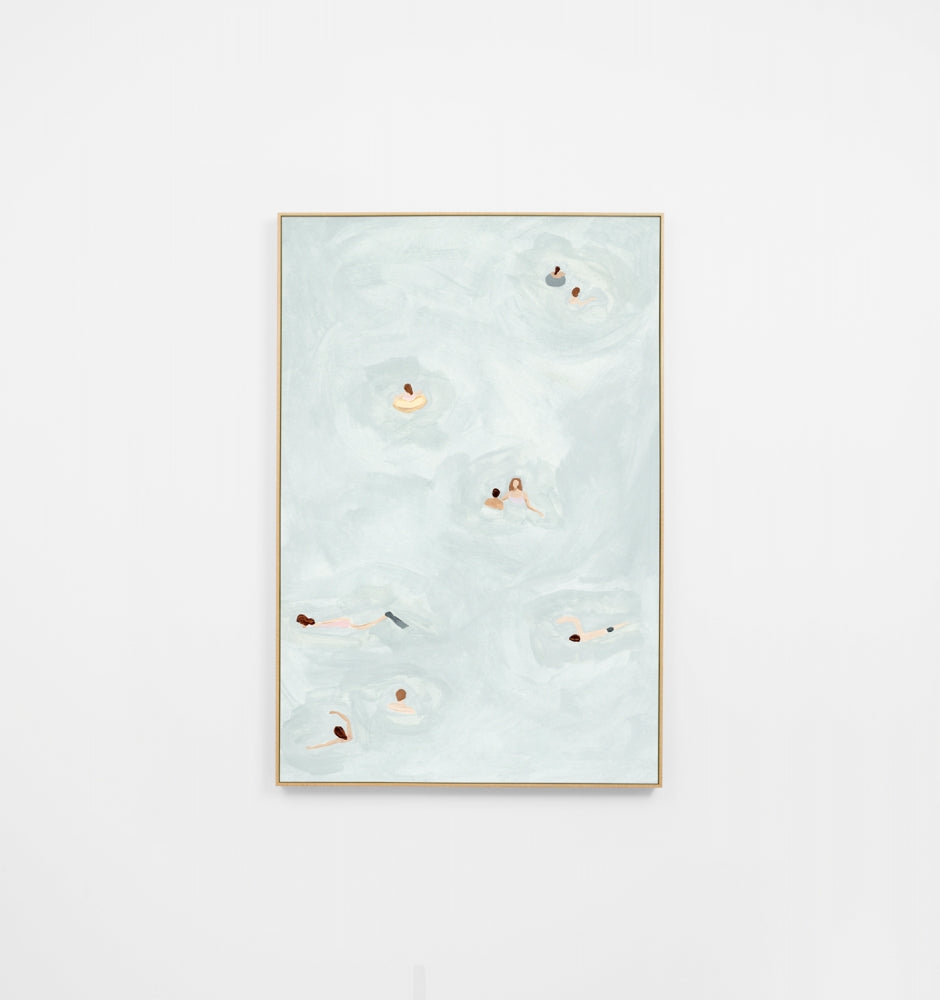 Summer Swim Blue Canvas Print