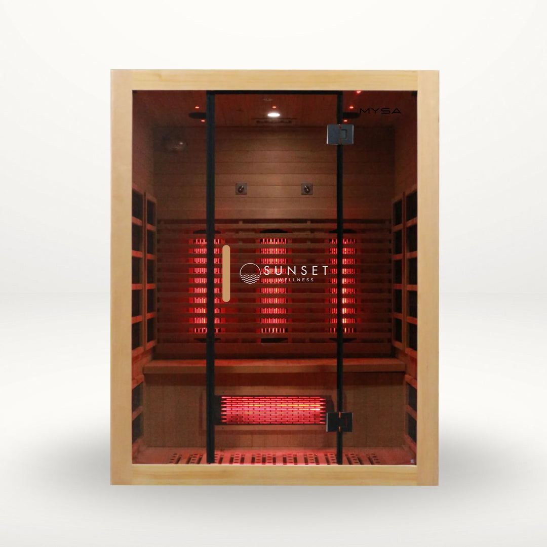 Timber Full Spectrum Infrared Sauna - 3 Person - Red | Sunset Home Living