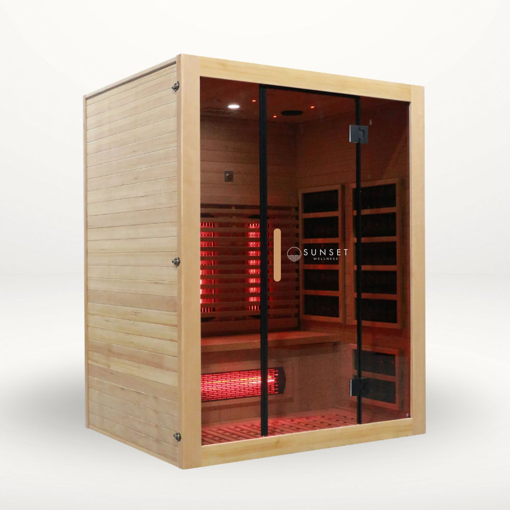 Timber Full Spectrum Infrared Sauna - 3 Person - Red | Sunset Home Living