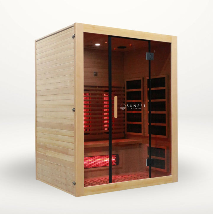 Timber Full Spectrum Infrared Sauna - 3 Person - Red | Sunset Home Living