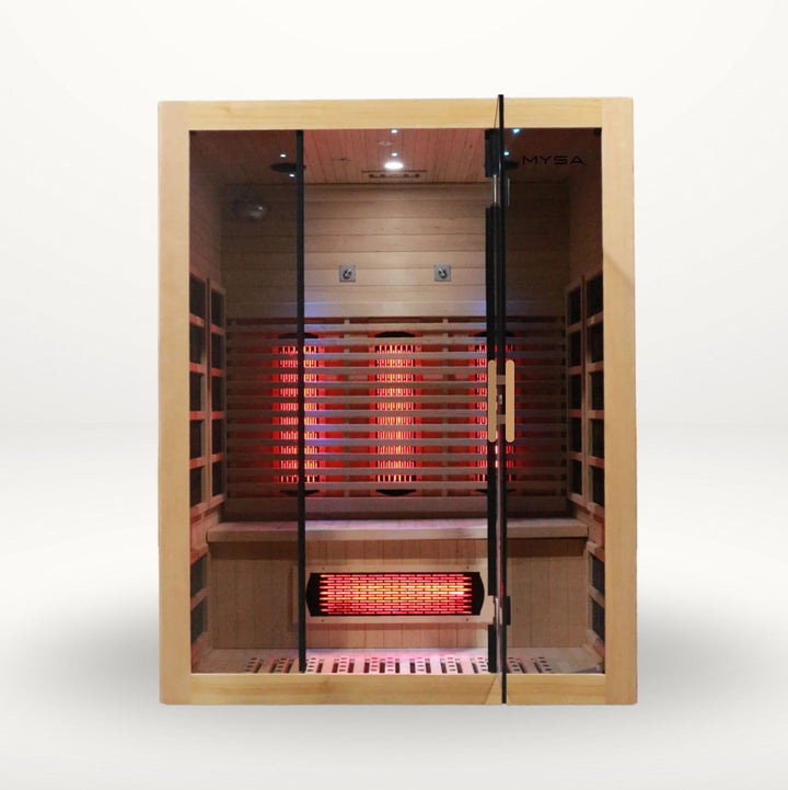 Timber Full Spectrum Infrared Sauna - 3 Person - Red | Sunset Home Living