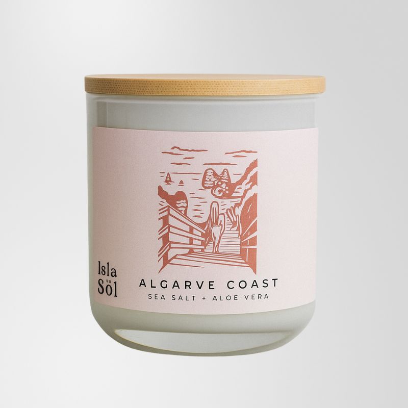 Algarve Coast - Isla De Sol Candle - Sea Salt + Aloe Vera 300g | Sunset Home Living