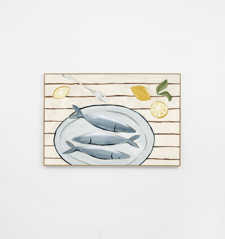 Amalfi Catch Blue Canvas Print