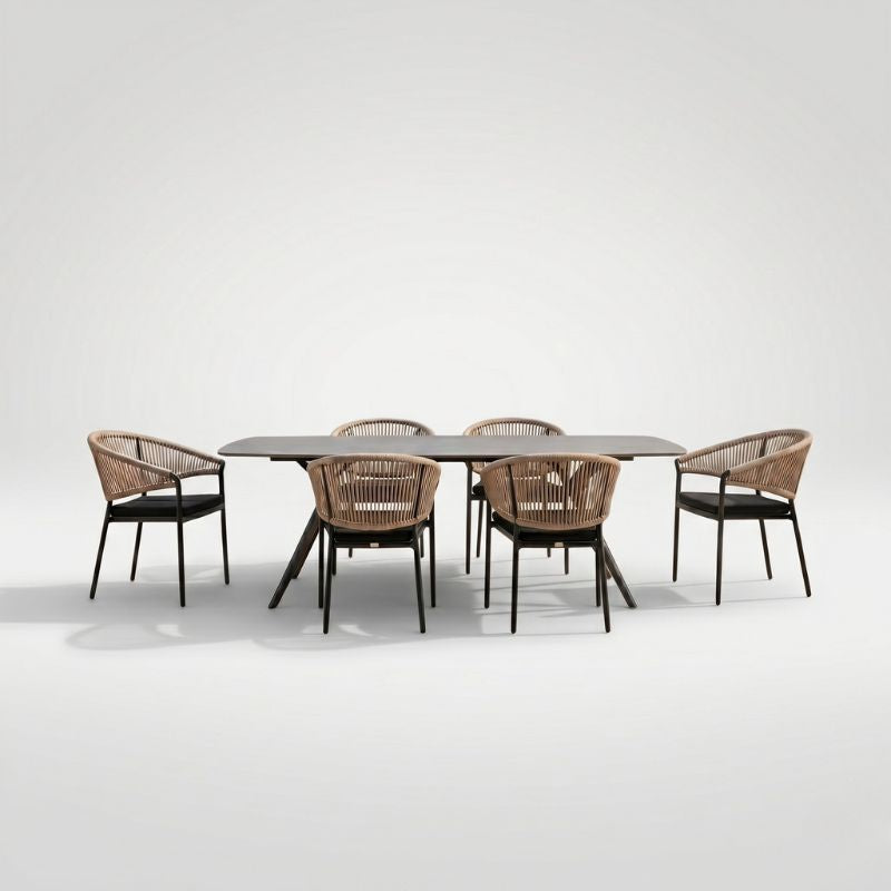 Positano Dining Chair - Tan | Sunset Home Living