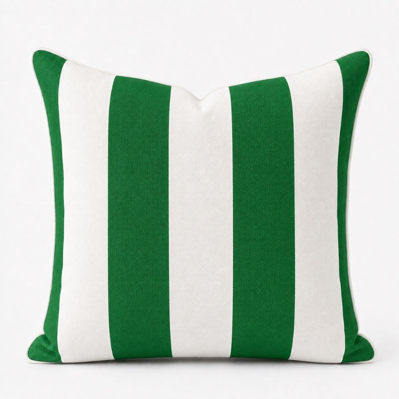 Bold Stripe Green Outdoor Cushion 55 x 55 cm