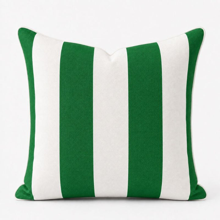 Bold Stripe Green Outdoor Cushion 55 x 55 cm