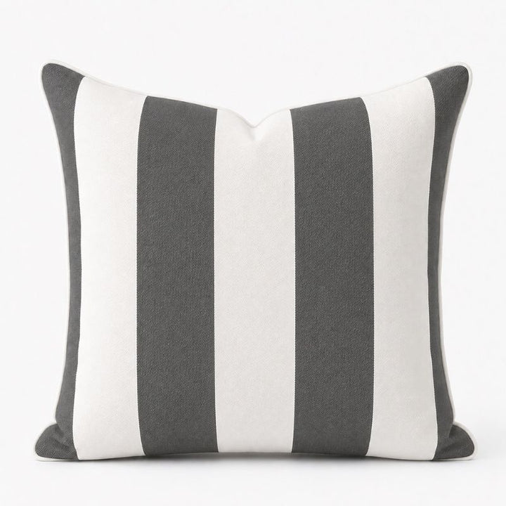Bold Stripe Grey Outdoor Cushion 55 x 55 cm