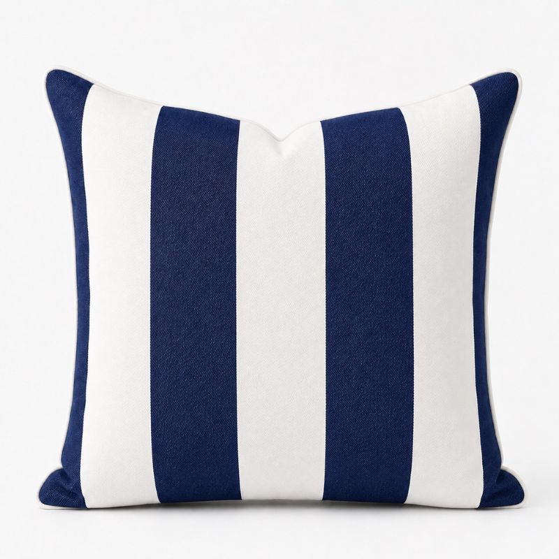 Bold Stripe Navy Outdoor Cushion 55 x 55 cm